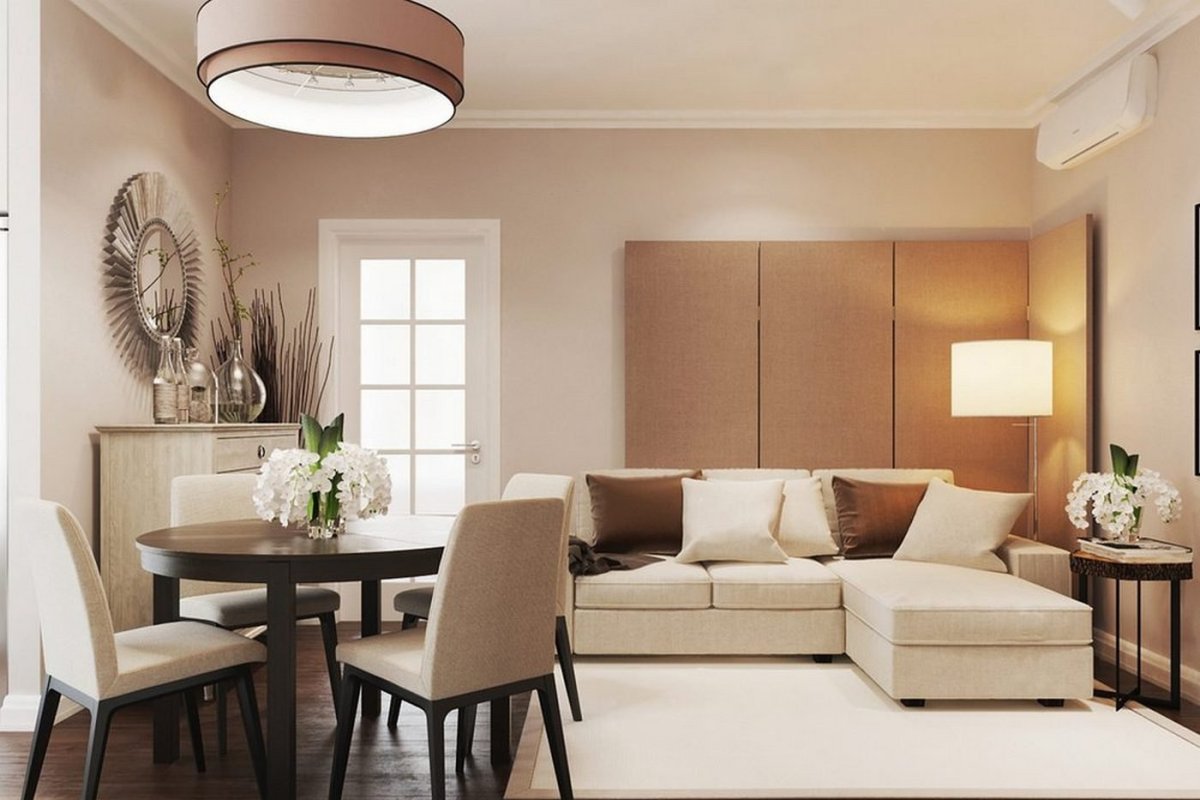 Гостиная столовая икеа