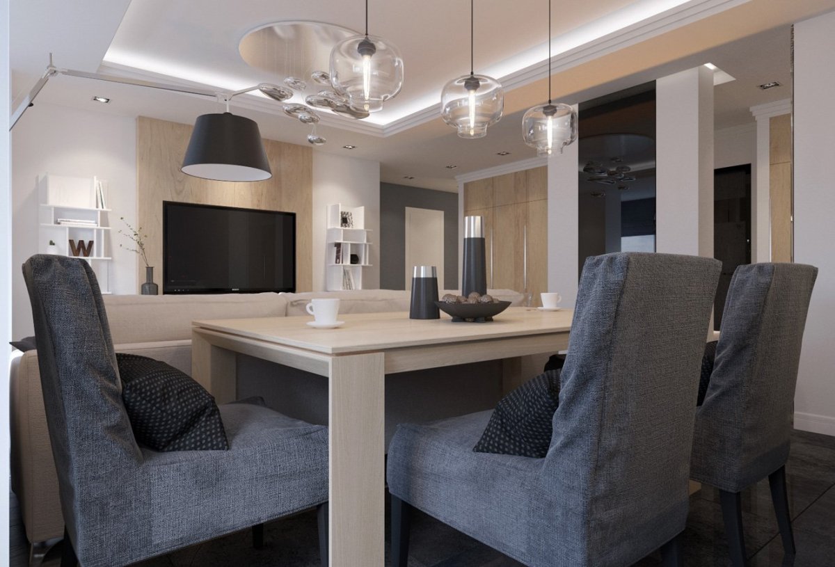 Гостиная с обеденной зоной