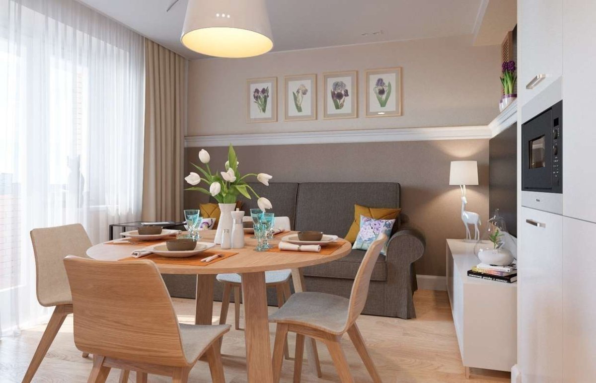 Гостиная со столовой