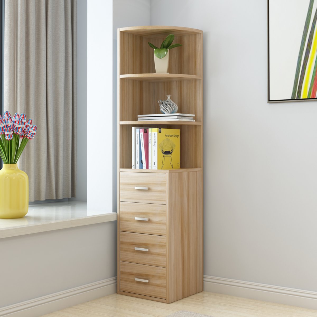 Тумбочка с полками