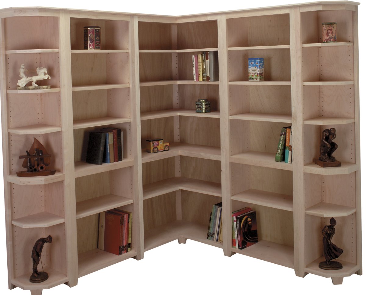 Угловые книжные полки