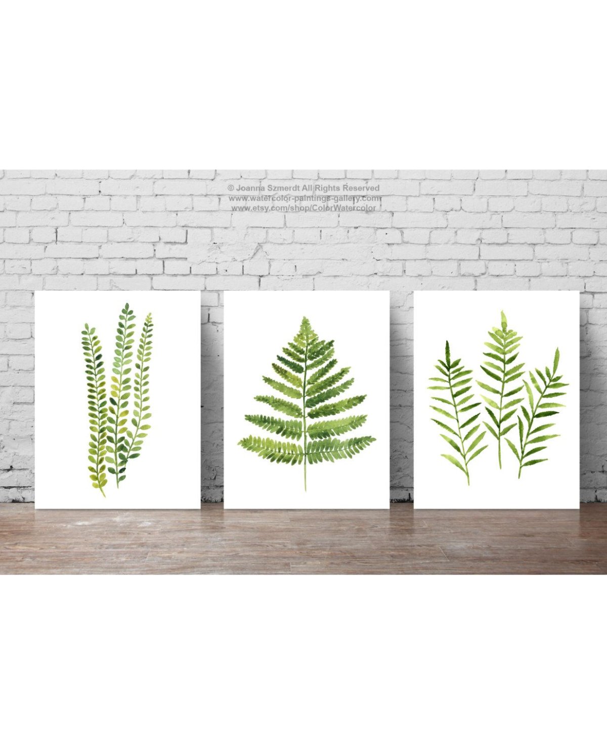 Интерьерные картины круглые папоротник