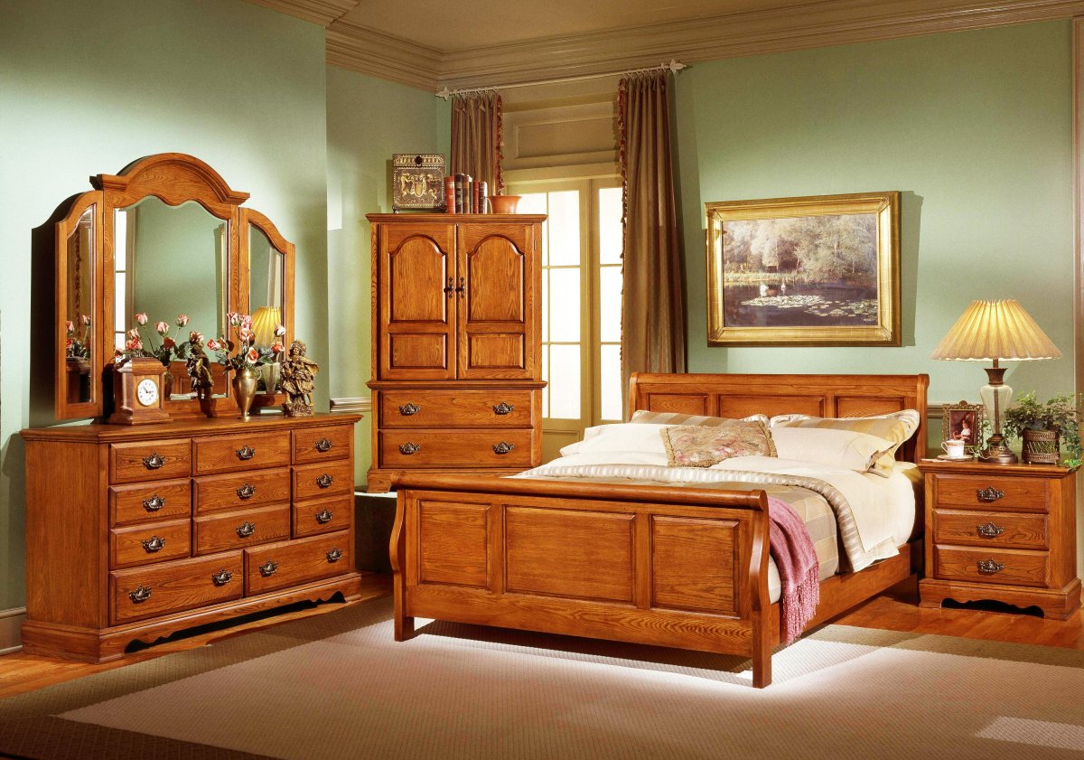 Спальня натуральное дерево