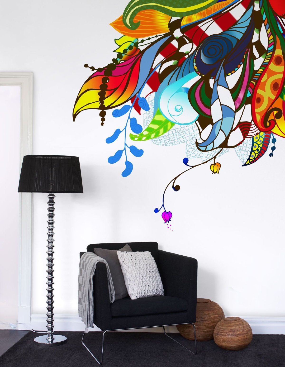 Абстрактная роспись стен