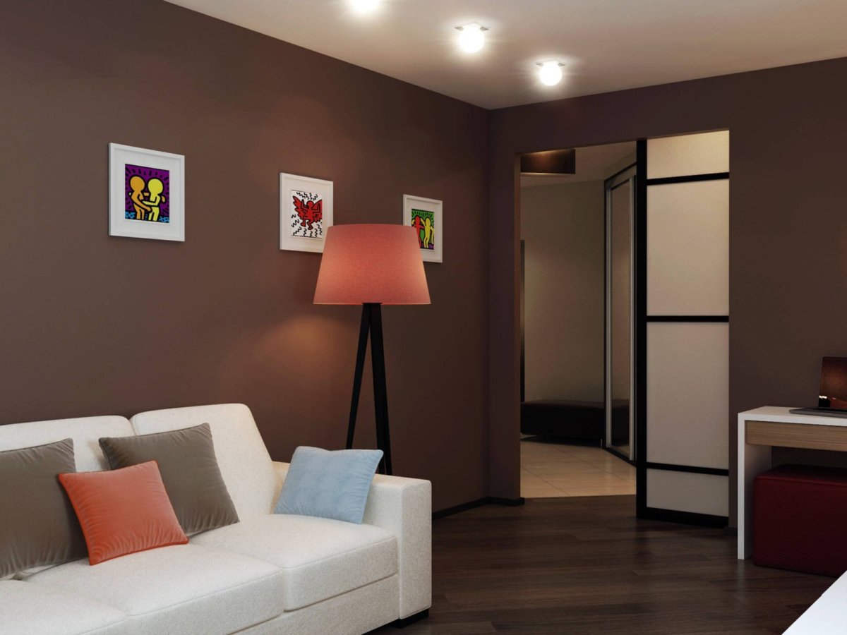 Светло кофейный цвет стен