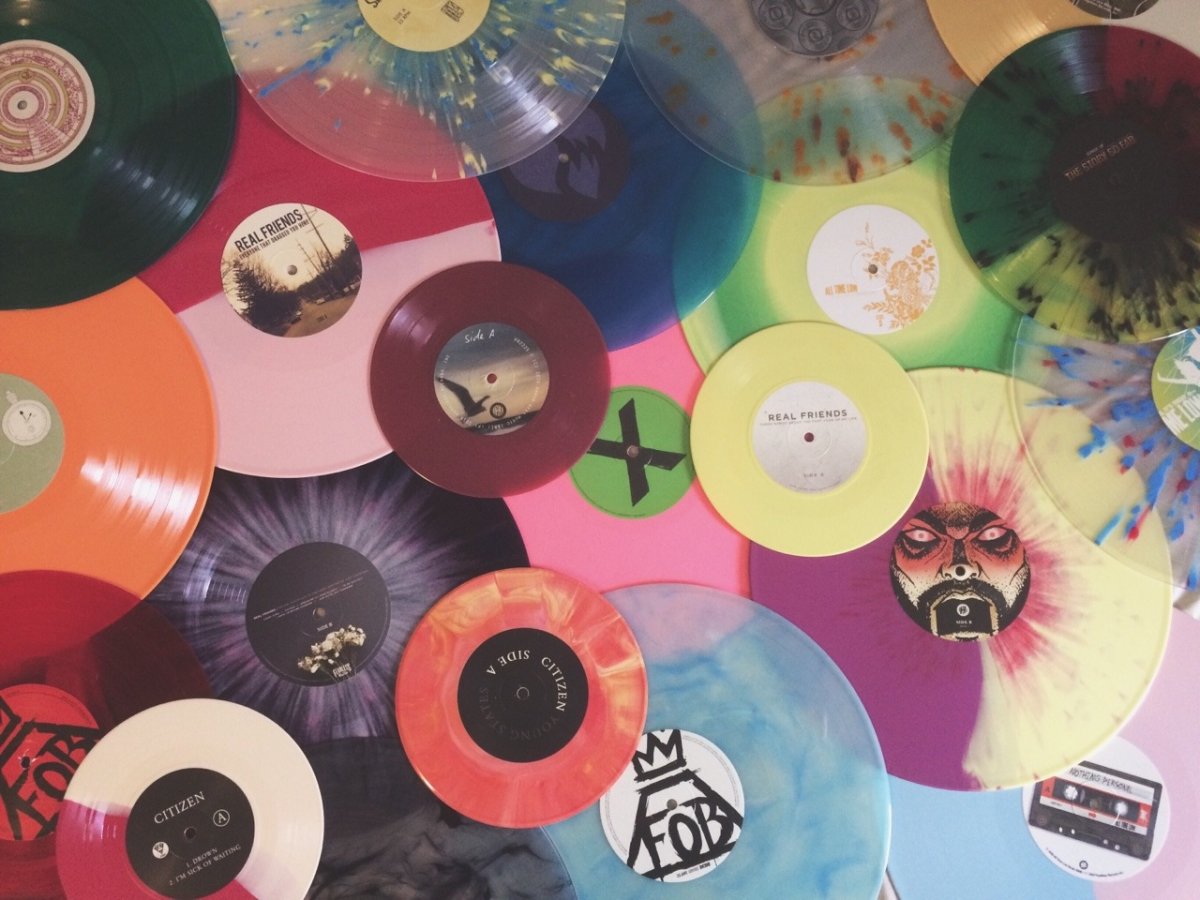 Виниловые пластинки фон