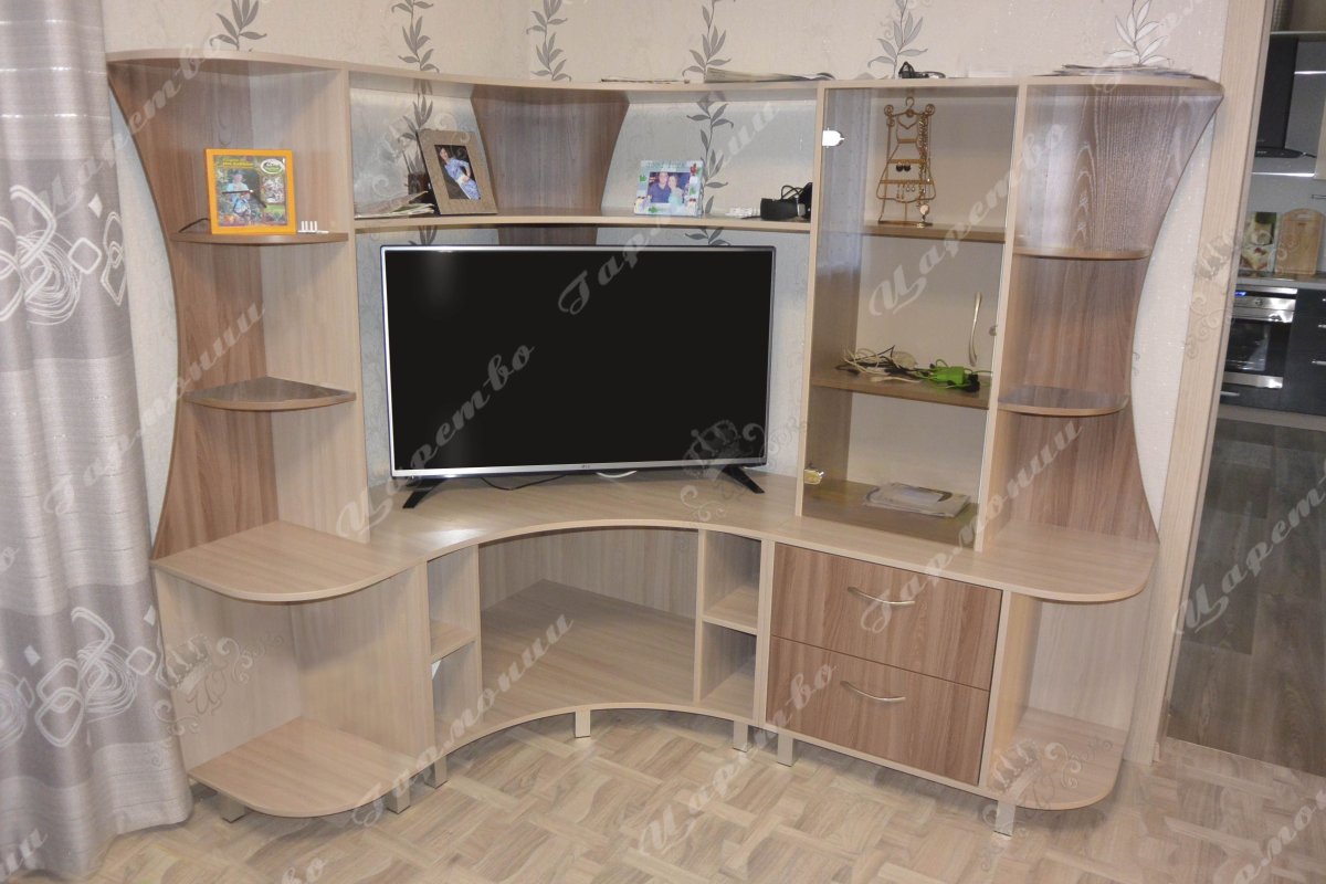 Угловая мини стенка под телевизор