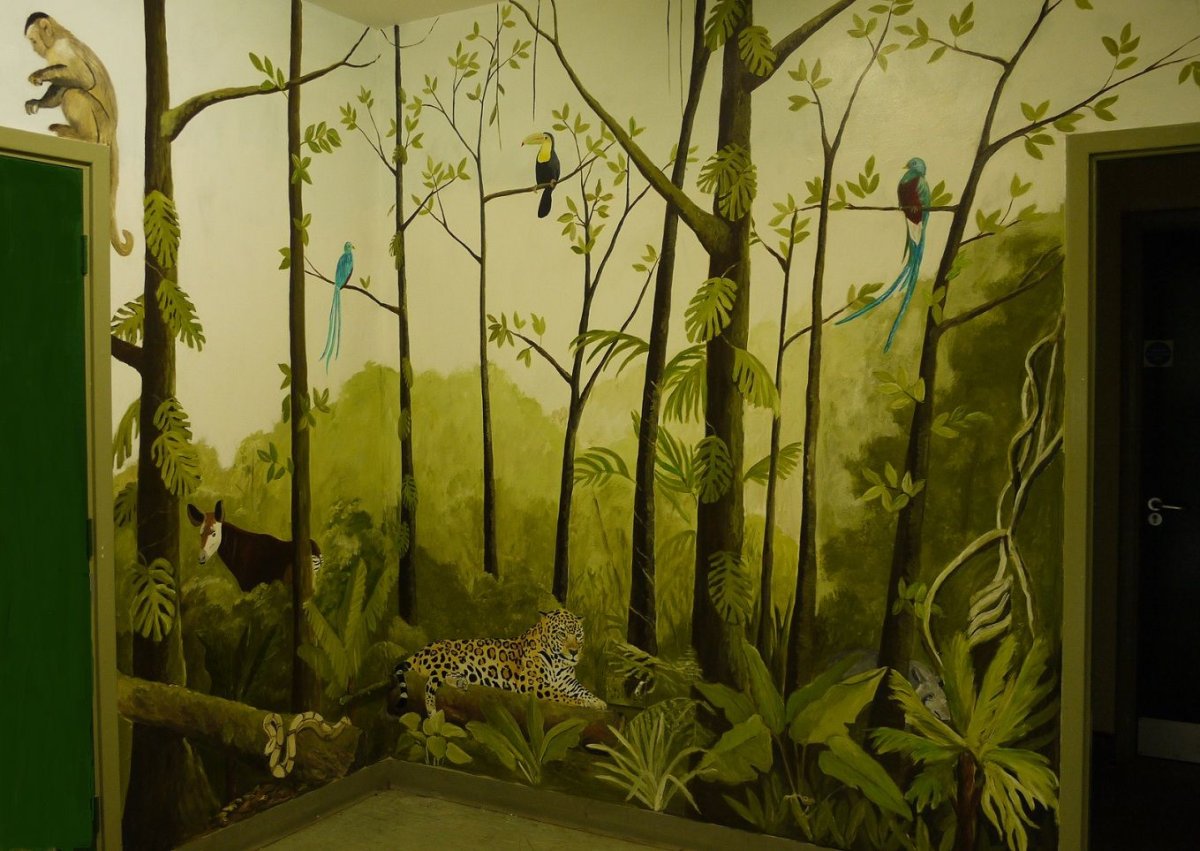 Настенная роспись джунгли