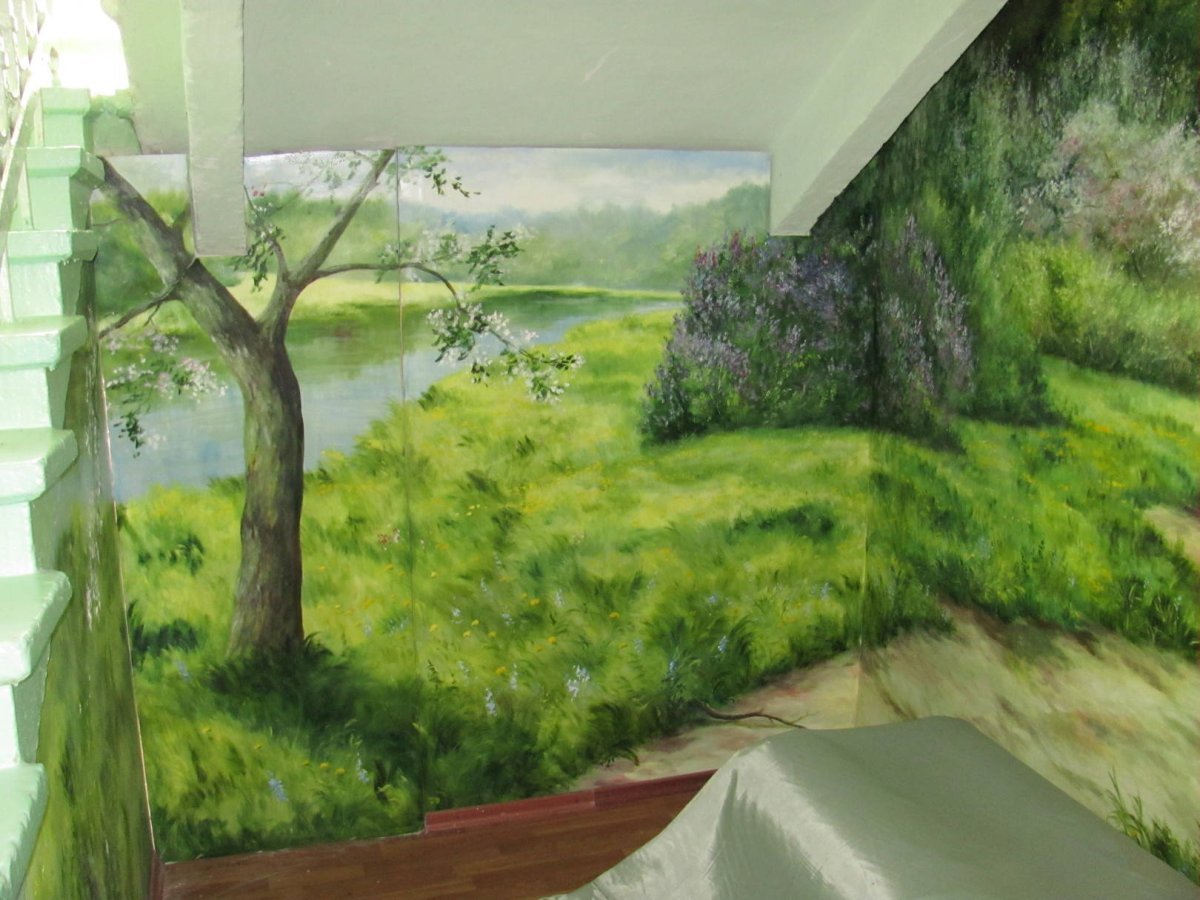 Роспись стен пейзаж