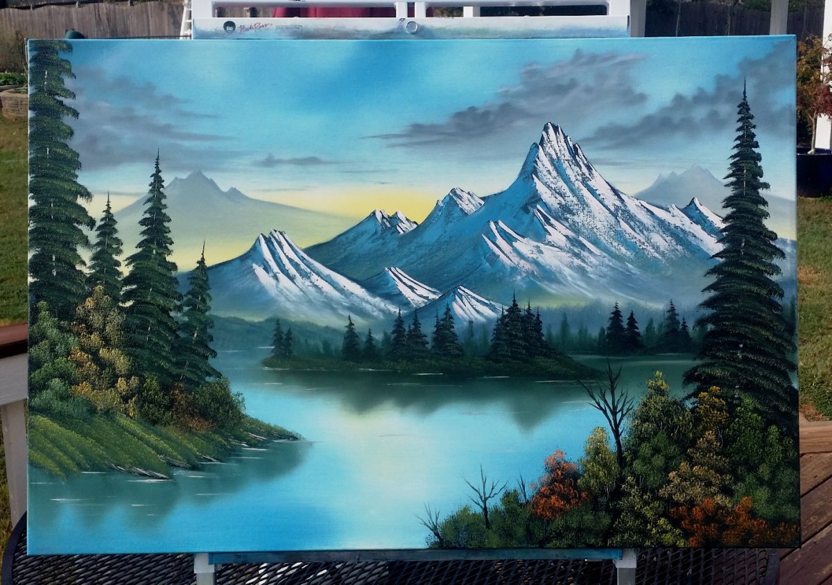 Пейзаж по туториалу Боба Росса