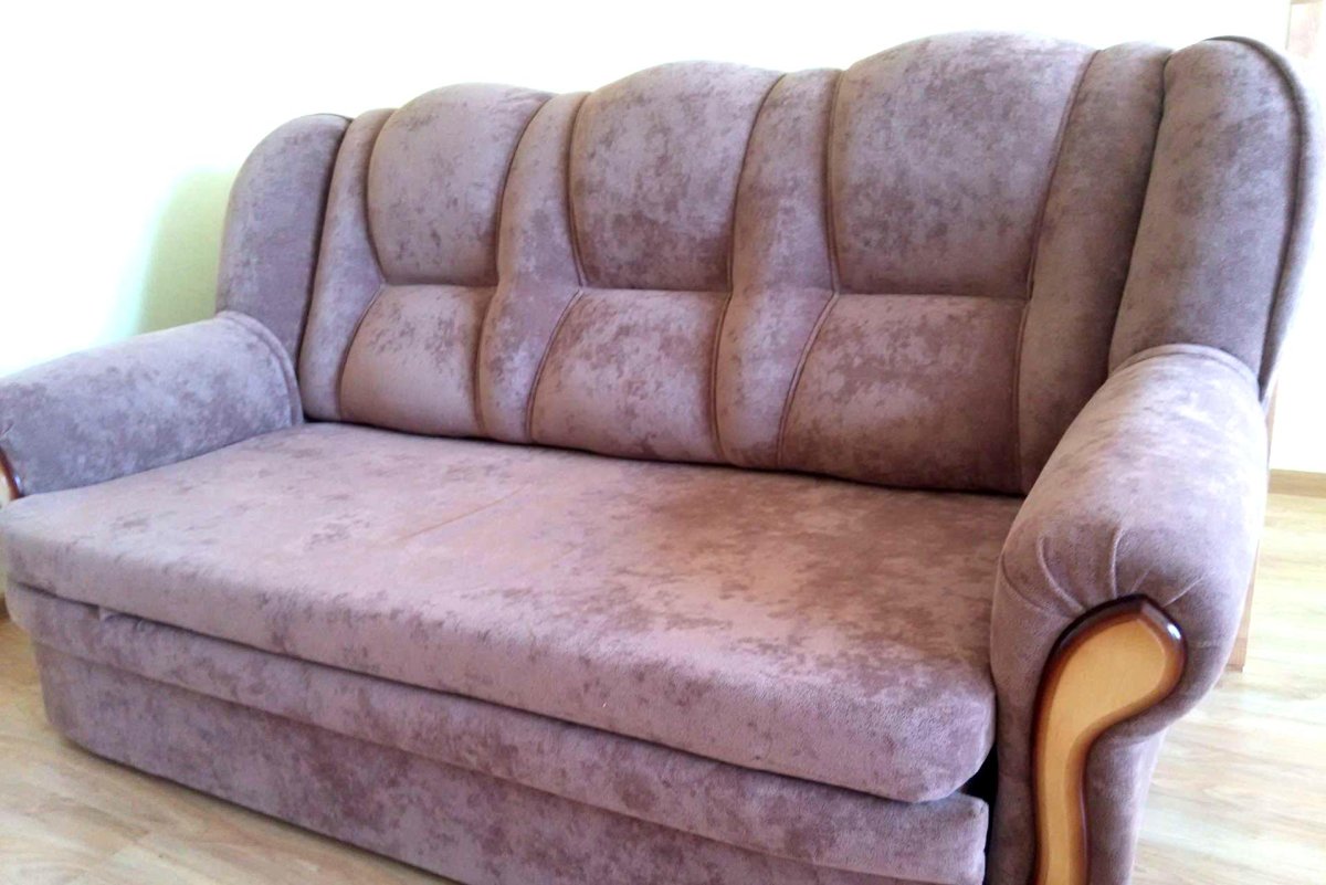 Диван из ткани флок