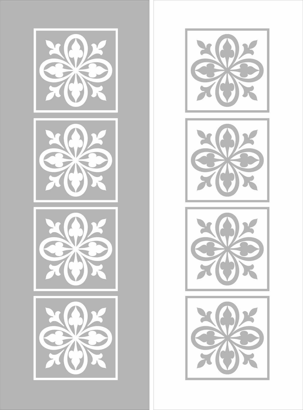 Шаблоны для плиток с растительным орнаментом