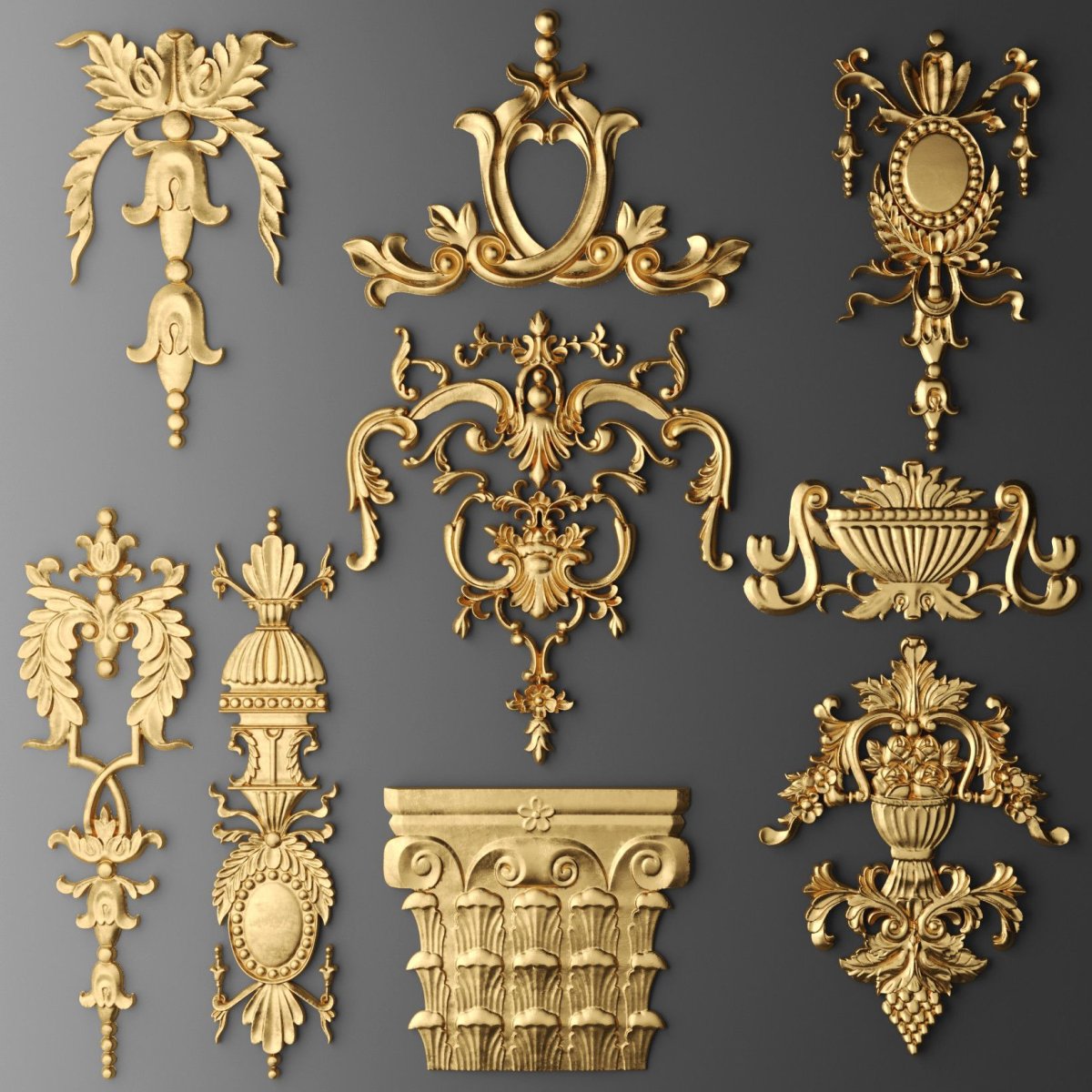 Накладки для декора металлические