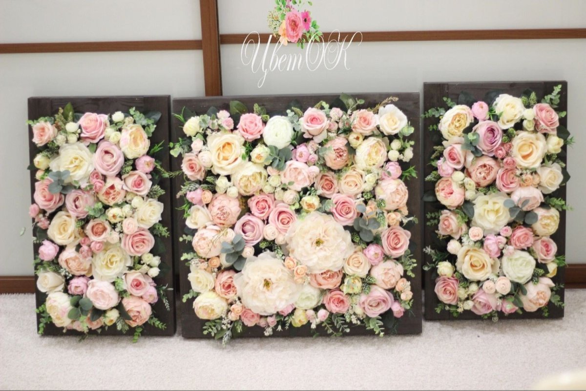 Цветы на стену декор