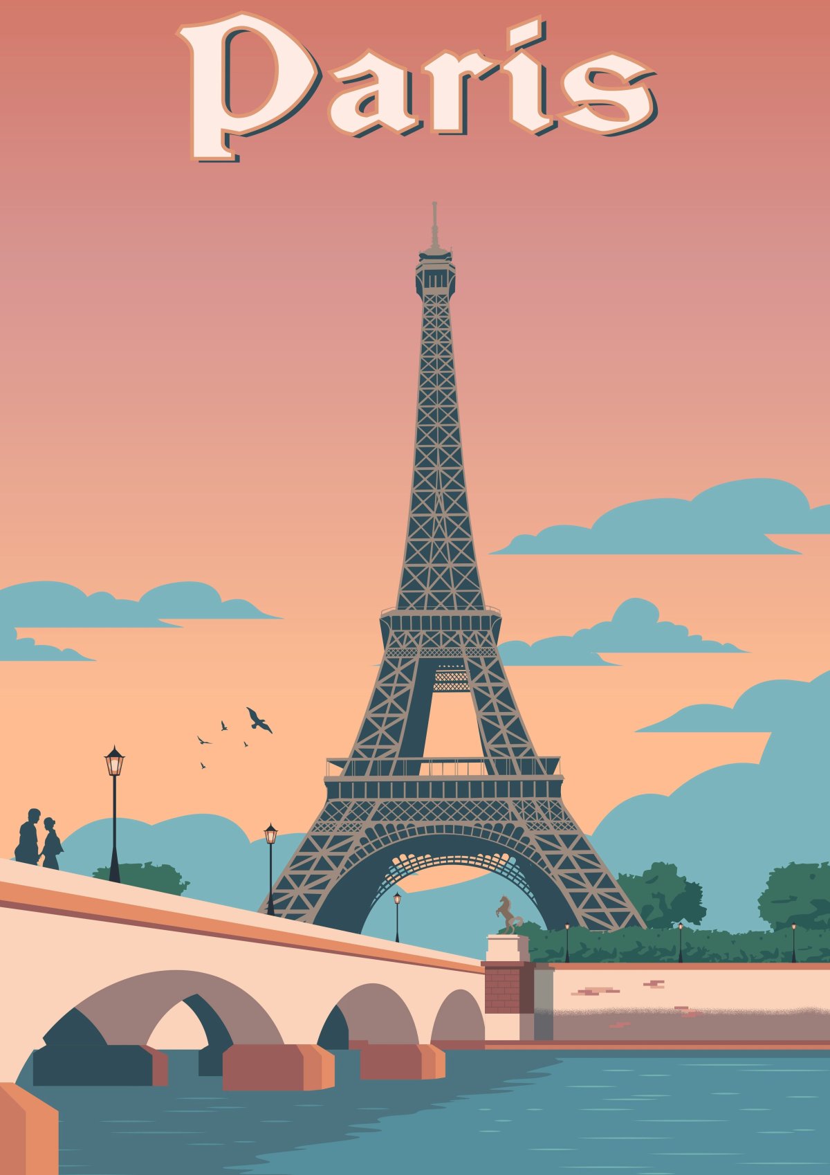 Винтажный мотоцикл на стене