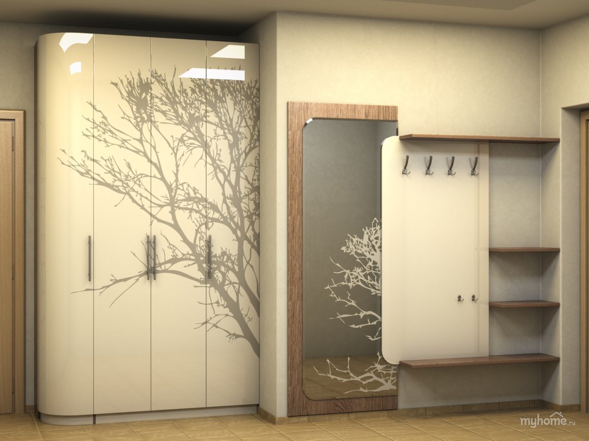 Прихожая с карнизом