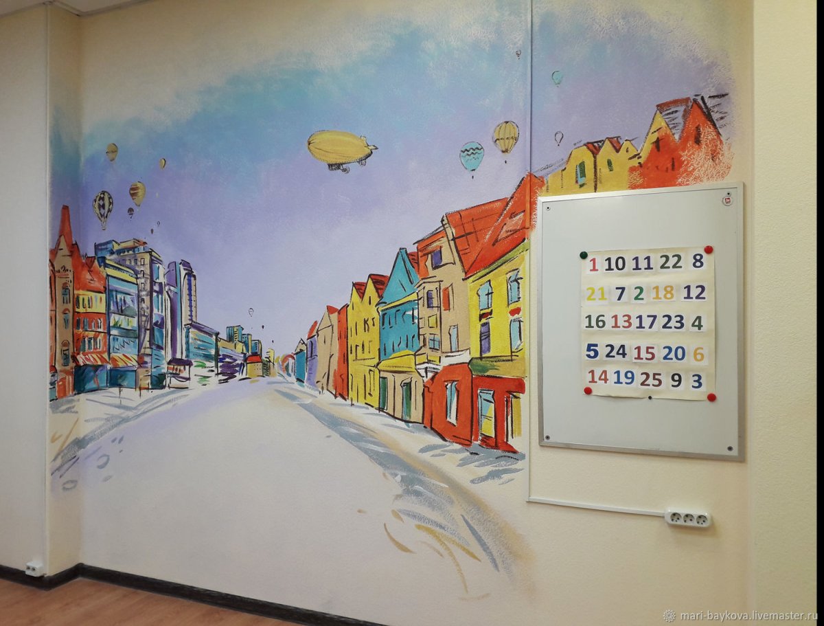 Роспись стен в детском саду