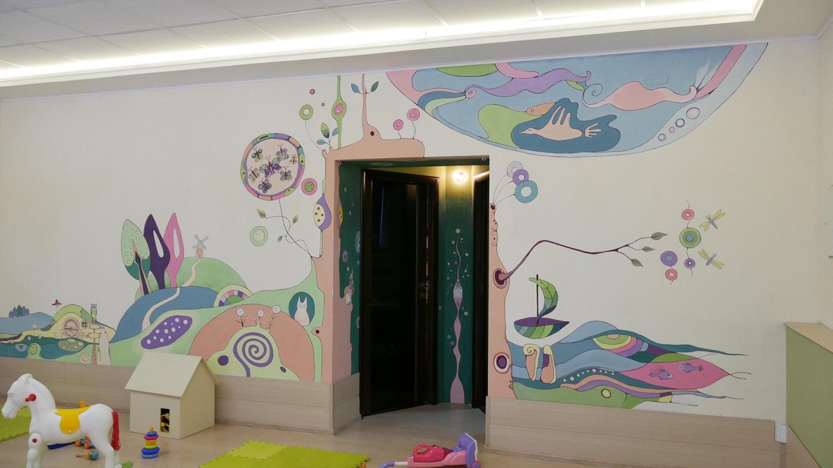 Роспись стен игровая комната