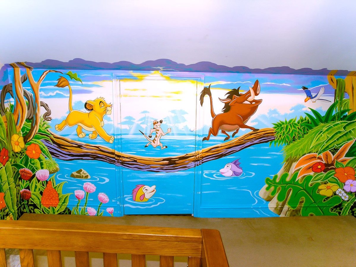 Декор стен в детском саду