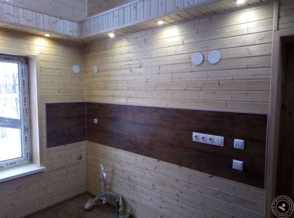 Отделка вагонкой на пол стены