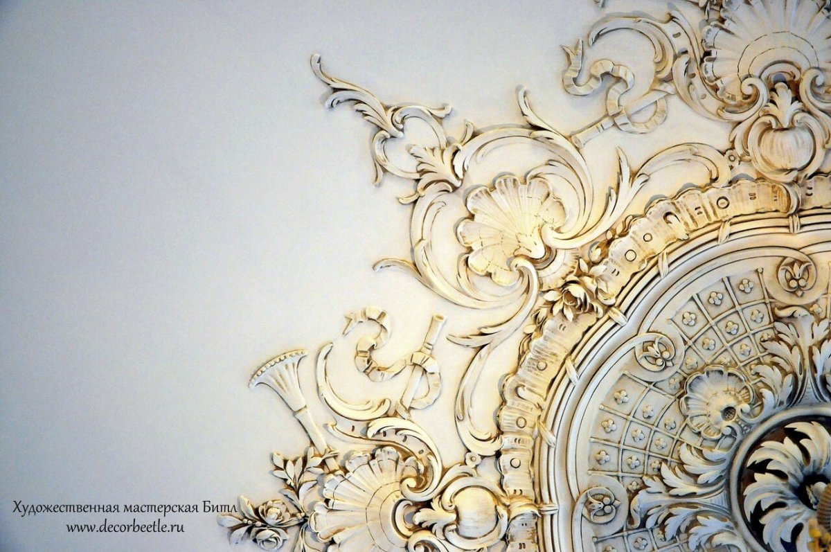 Роспись гипсовой лепнины
