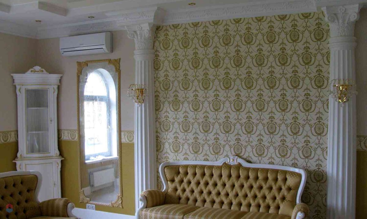 Фреска на стену с колоннами