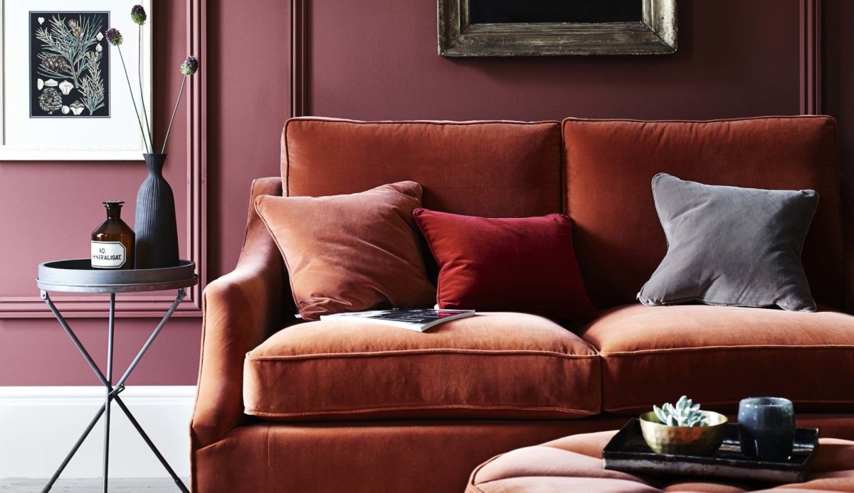 Терракотовые стены на кухне