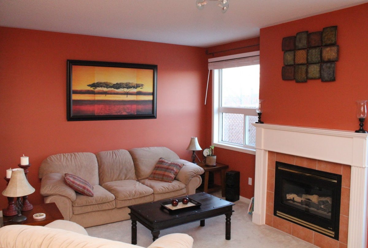 Спальня в терракотовых тонах