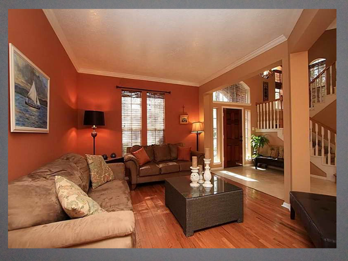 Спальня в терракотовых тонах