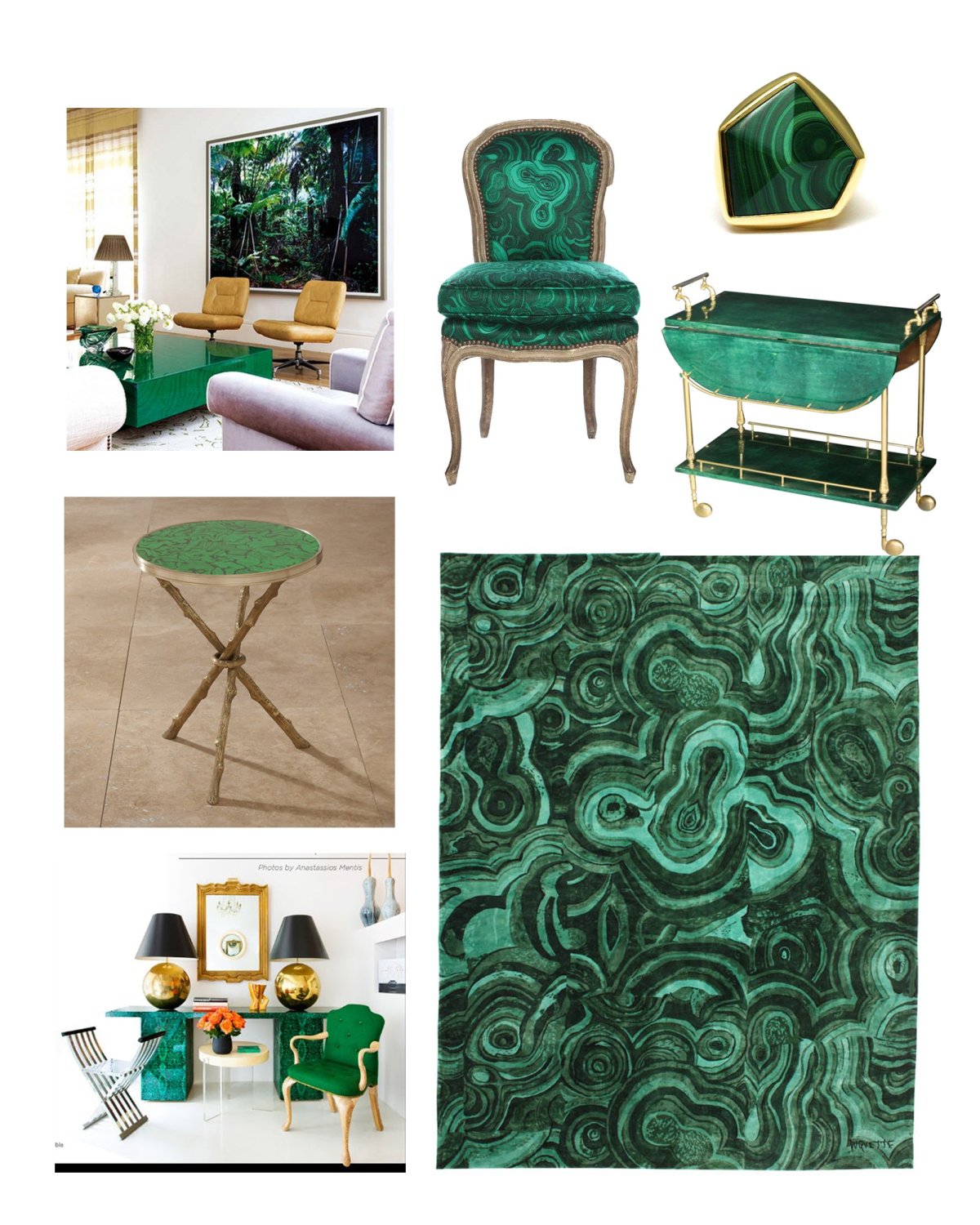 Цвет малахит и изумруд