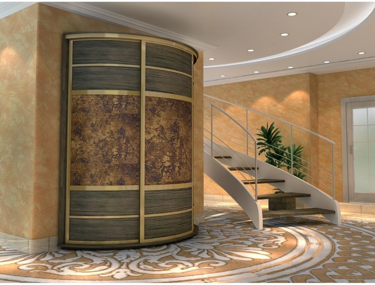 Шкаф-купе радиусный комфорт