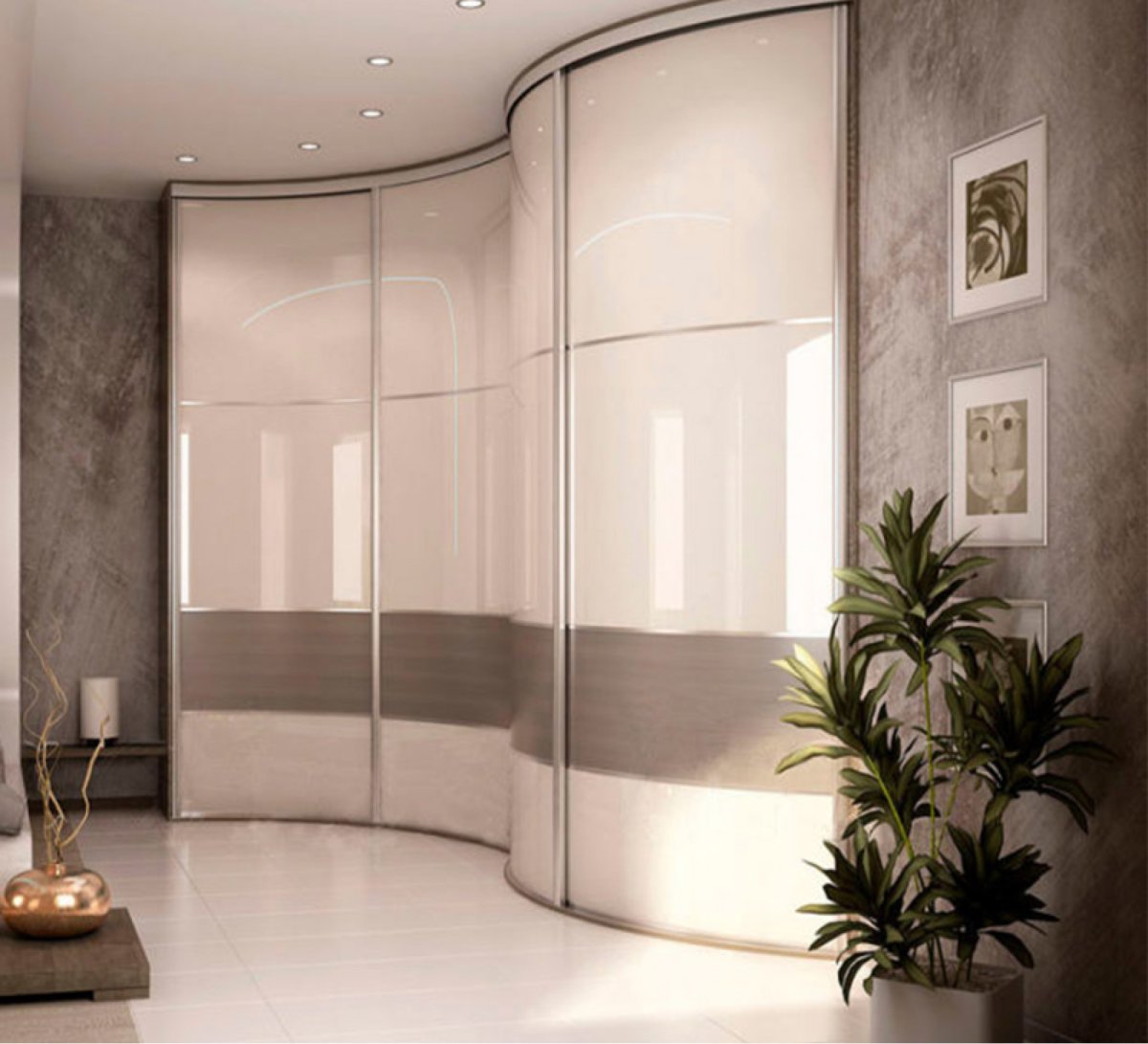 Шкаф купе сферический