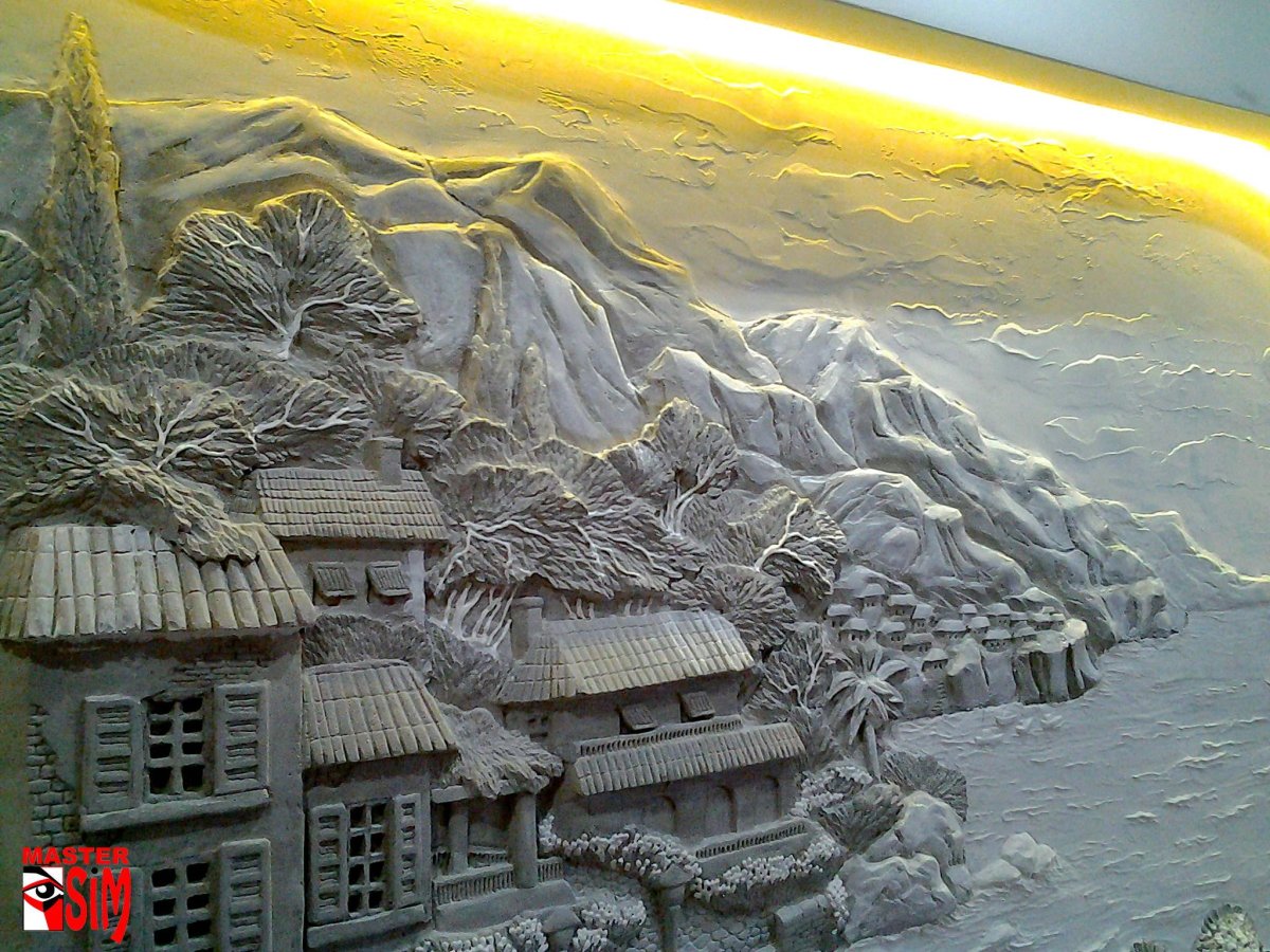 Объемные картины на стене