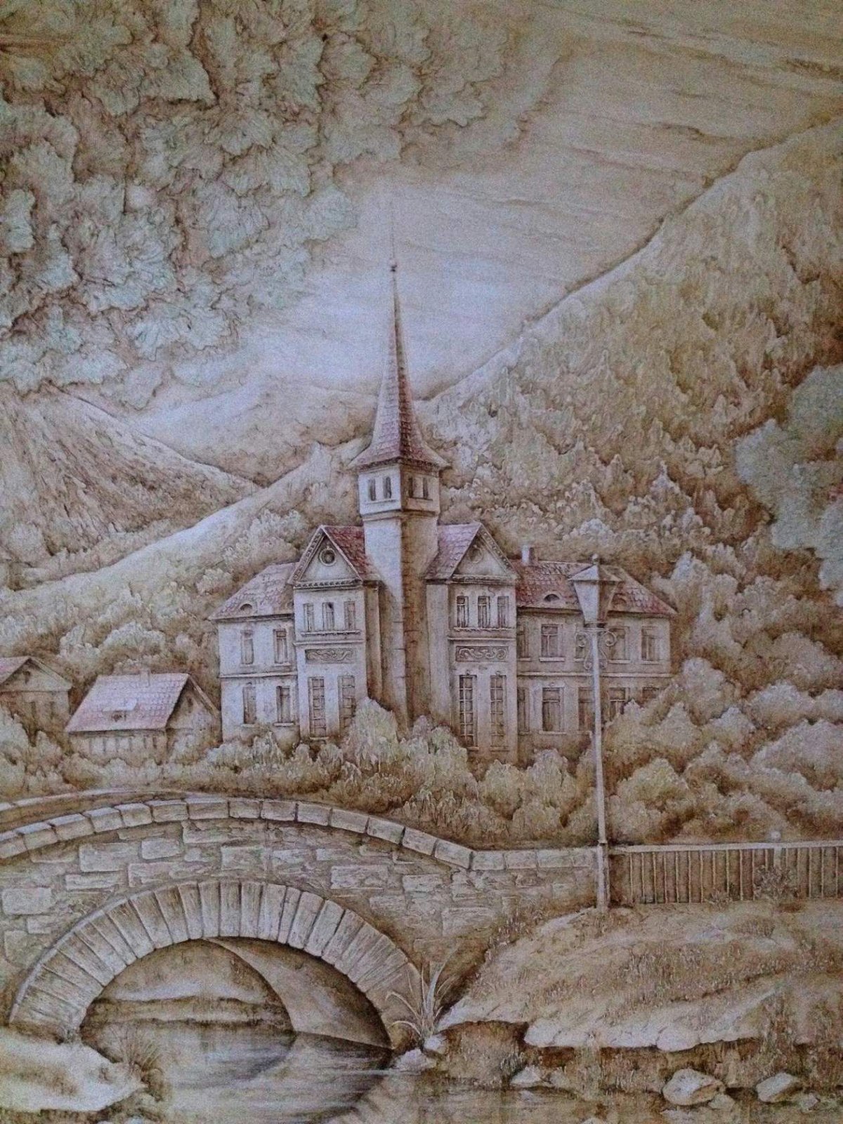 Барельеф фрески Barokko