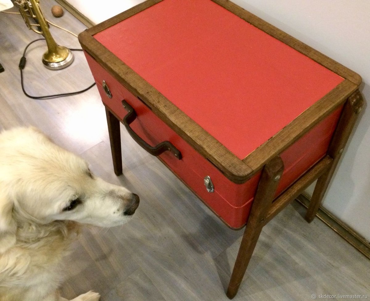 Старые чемоданы в интерьере