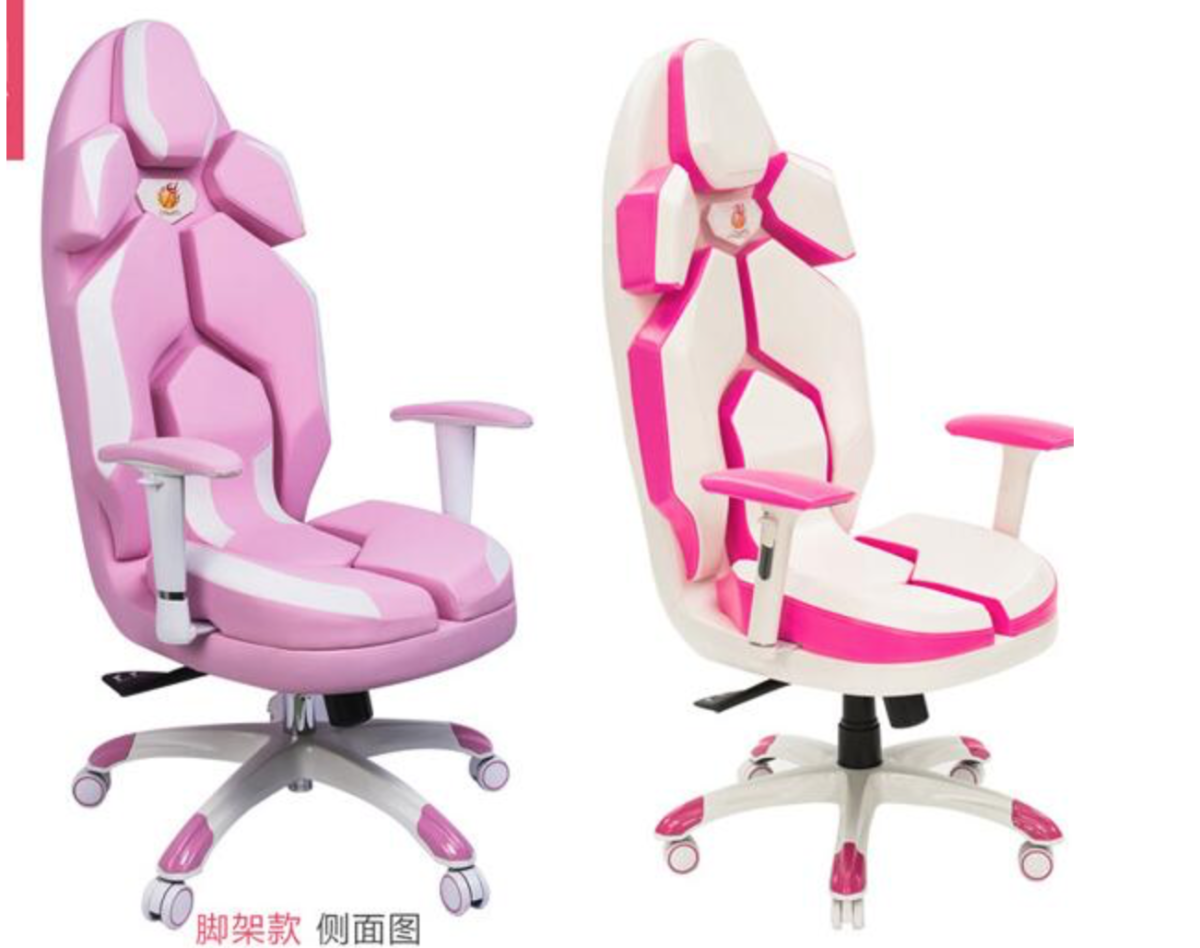 Стул для геймера розовый