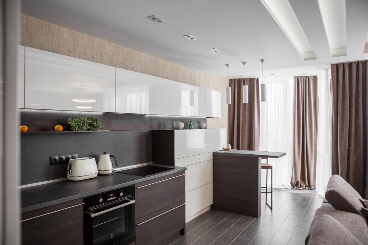 Кухня мокко в интерьере