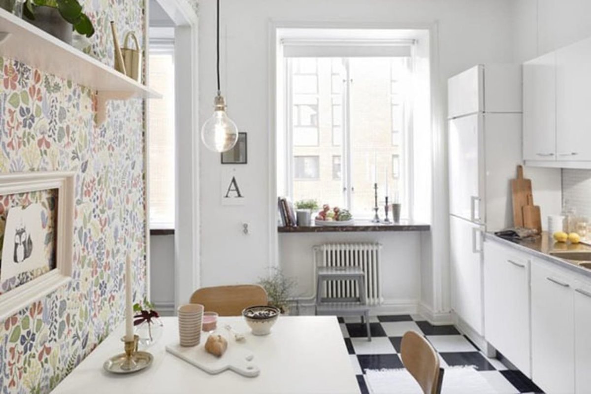 Кирпич елочкой в интерьере