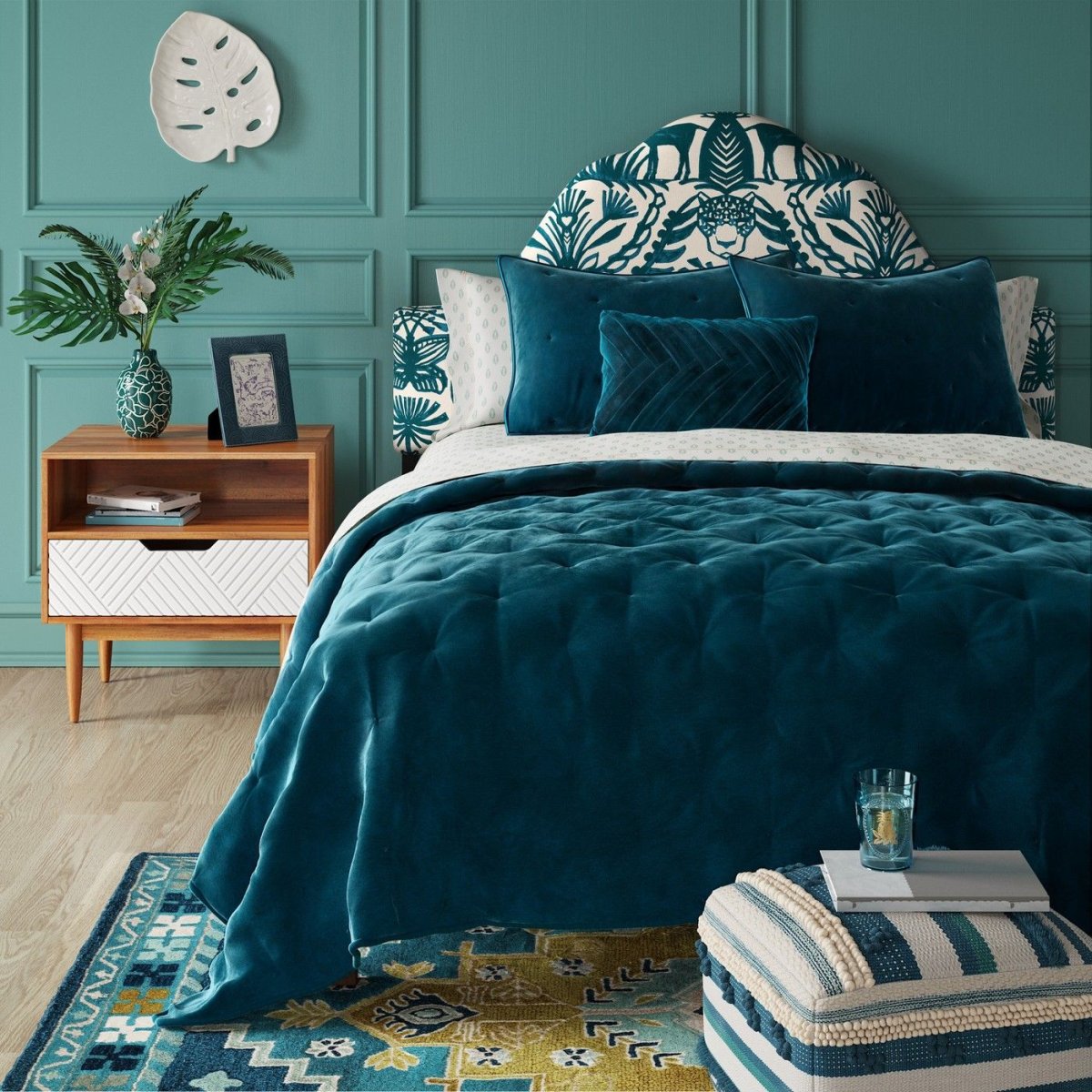 Сине розовая спальня