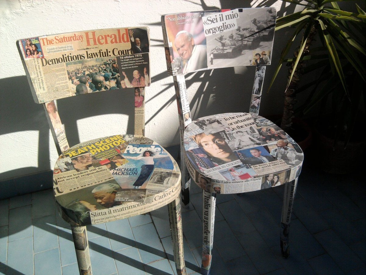 Реставрация старого стула в светлых тонах