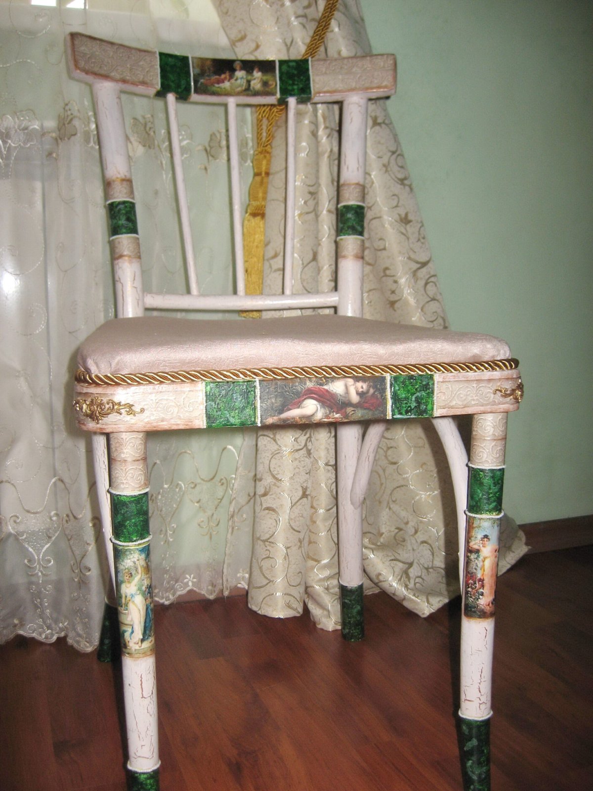 Стул Лондон декупаж