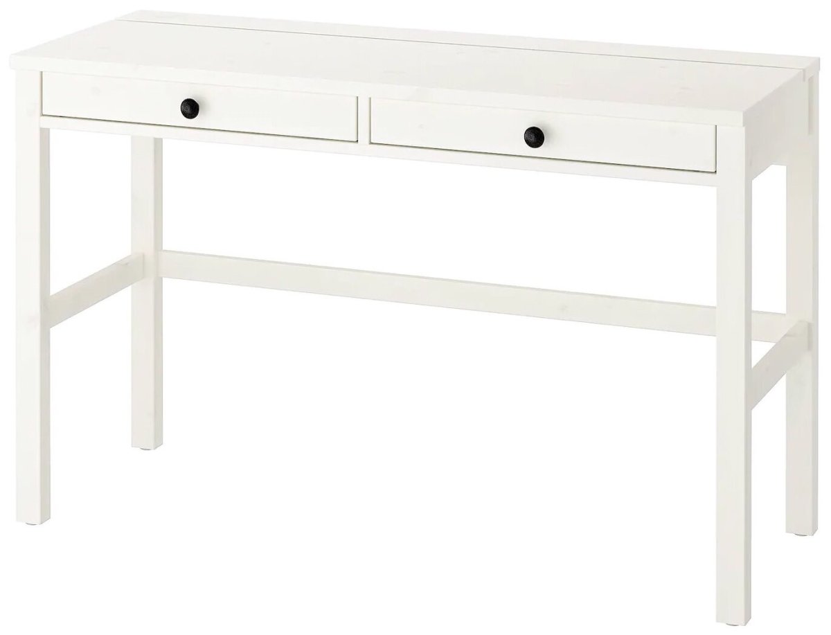 Hemnes ХЕМНЭС стол с 2 ящиками, белая морилка120x47 см