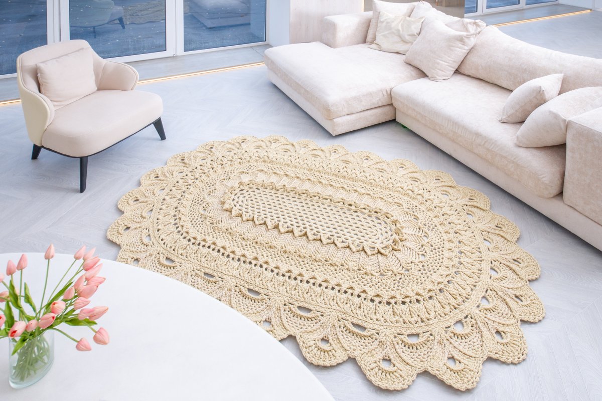 Коврик в детскую крючком