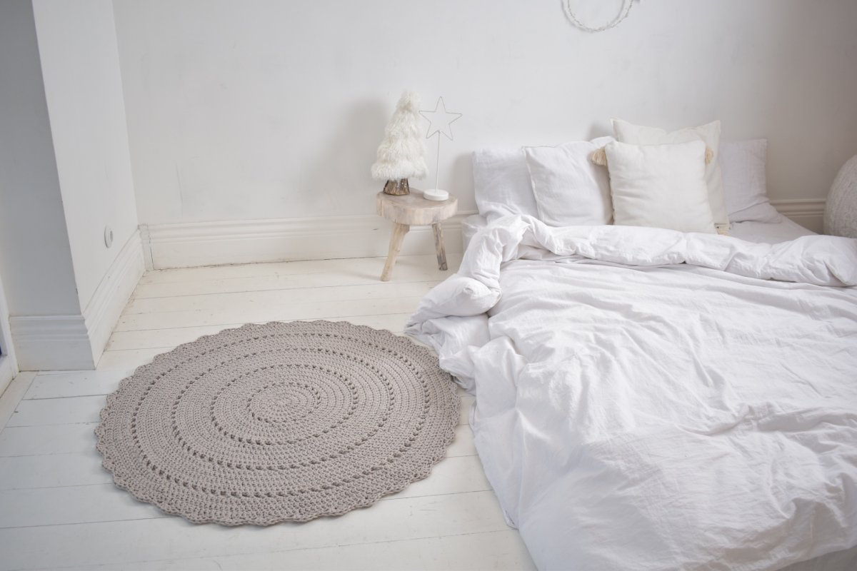 Круглый коврик крючком