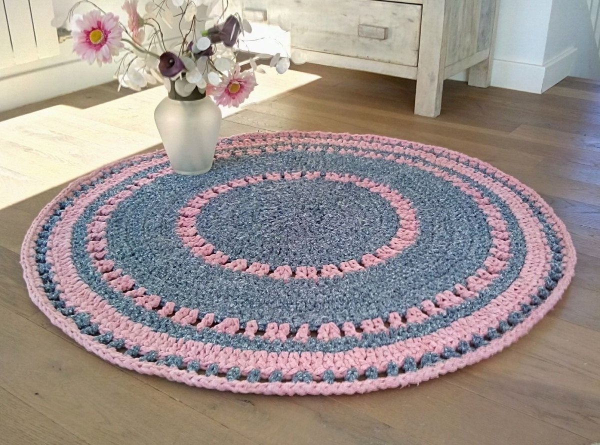 Круглый коврик крючком для начинающих