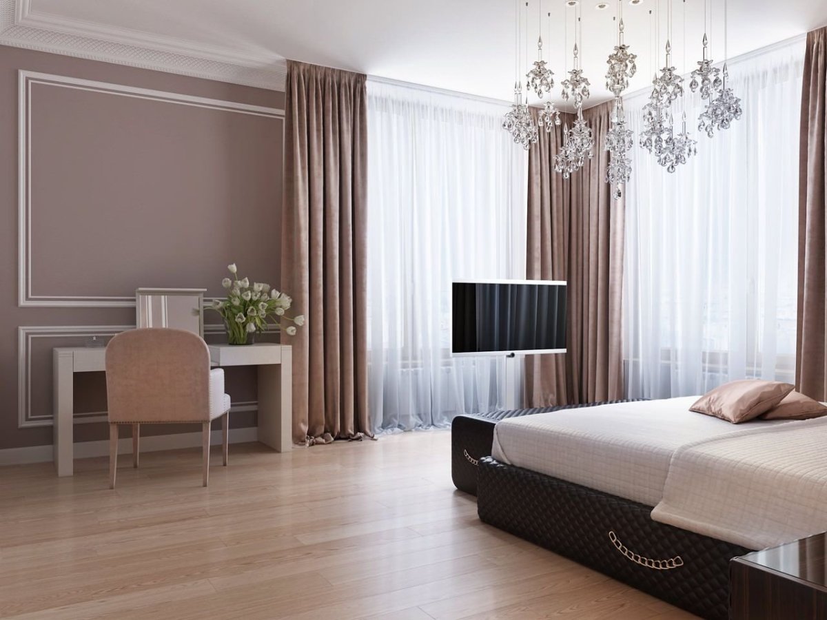 Светло коричневая мебель