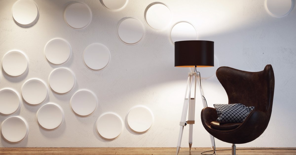 Круги на стене в интерьере