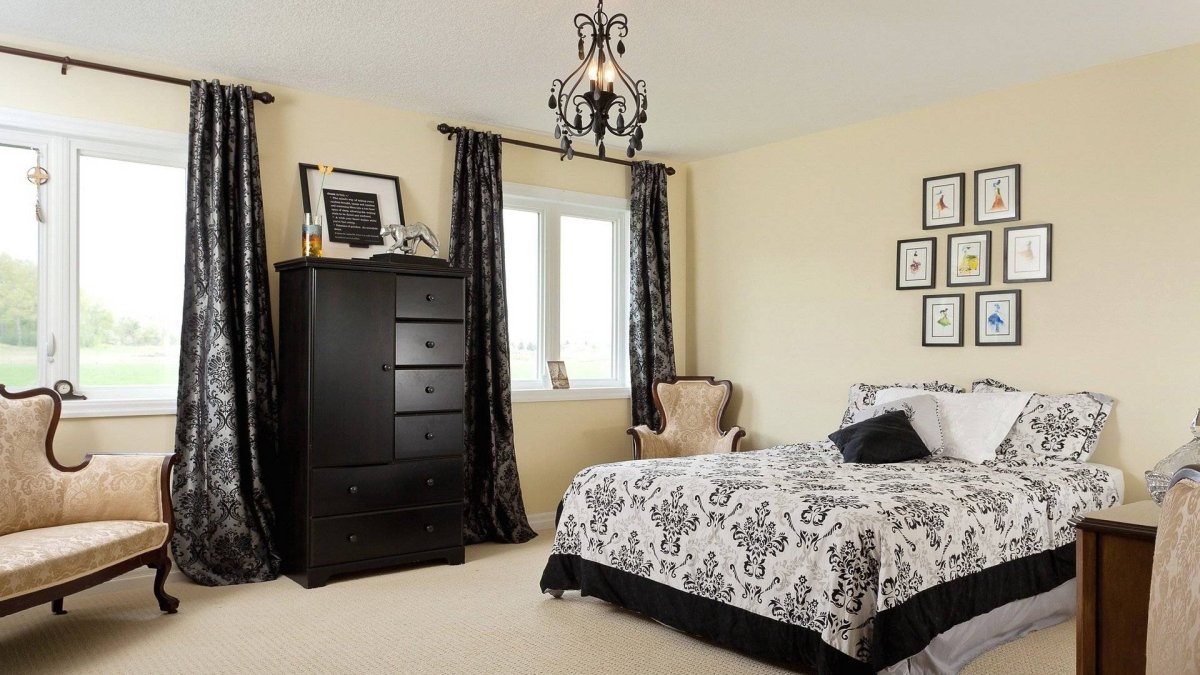 Бело шоколадная спальня