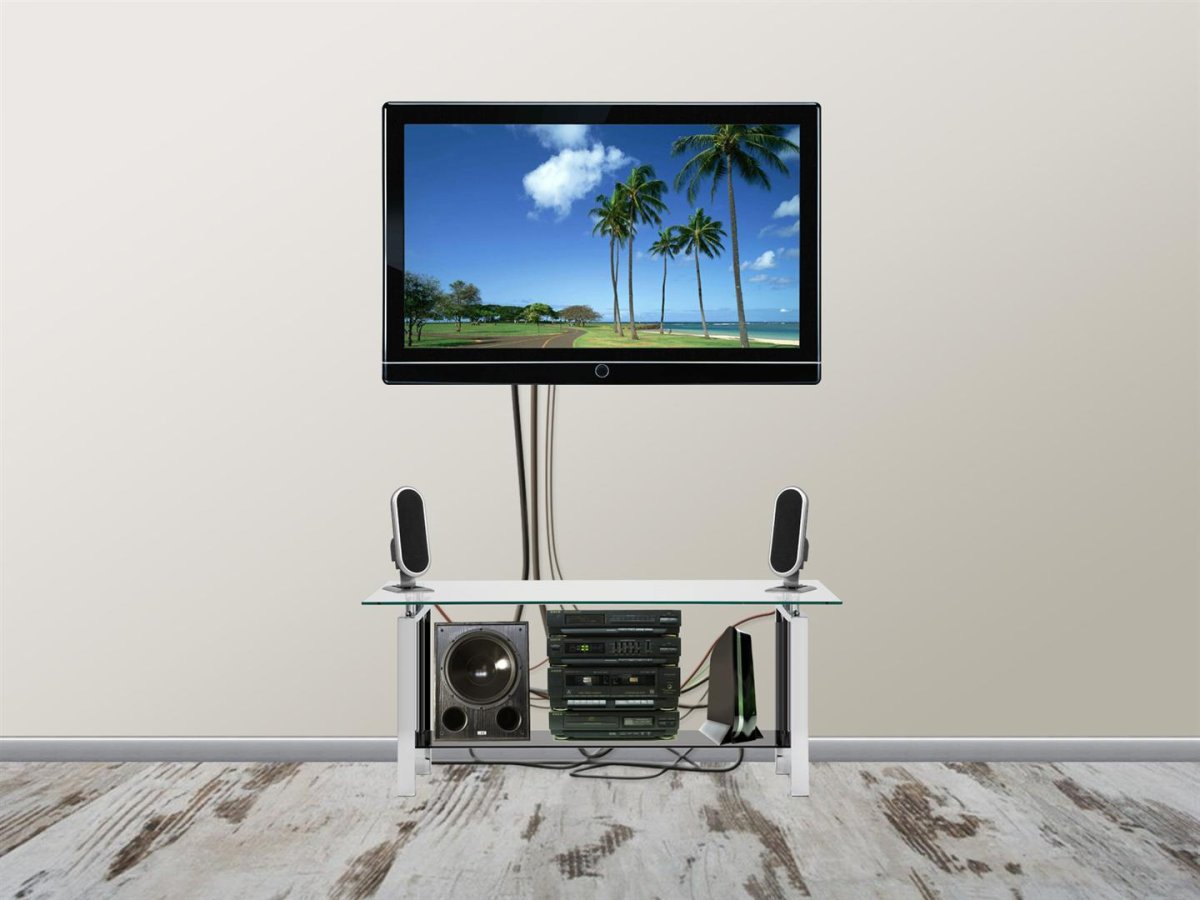 Телевизор на стене в офисе