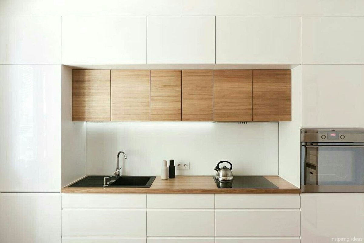 Кухня Верхние шкафы в два ряда